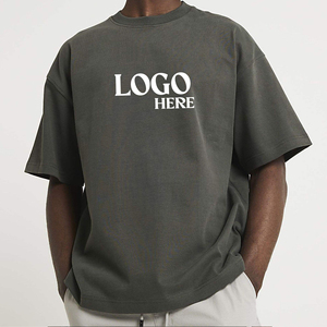 T-shirt en coton de qualité supérieure 2026 pour homme, personnalisable avec logo, impression sur mesure, t-shirts unis surdimensionnés - Product Image 4