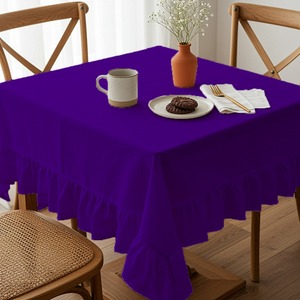 Mantel morado tamaño único para mesas de comedor tela de poliéster para hoteles y fiestas bienvenida a invitados en casa 100x100cm 39" - Product Image 2
