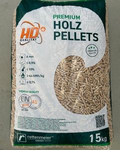 เม็ดไม้พรีเมียม HD Holz ขนาด 6-8 มม. สำหรับให้ความร้อน ไม้สนและไม้บีช มาตรฐาน DIN-A1/A2 บรรจุถุง - Product Image 2