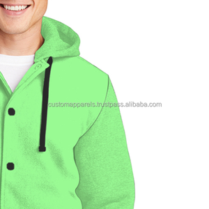 Warm <b>Lined</b> Cotton Varsity <b>Jacket</b> for Men Heavyweight <b>Fleece</b> Winter Bomber Streetwear - Product Image 4