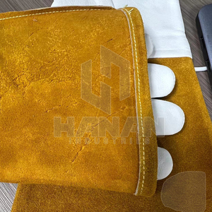 Gants de sécurité incendie industriels avec coutures épaisses et longues manchettes Gants de soudage avec extérieur en cuir fendu - Product Image 6