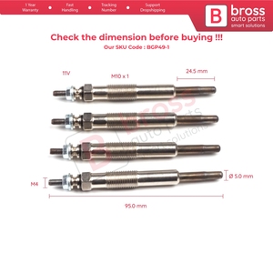 BGP49-1 4 Bujías de Incandescencia GX94 0100226245 363G para 1.9 D - Product Image 5