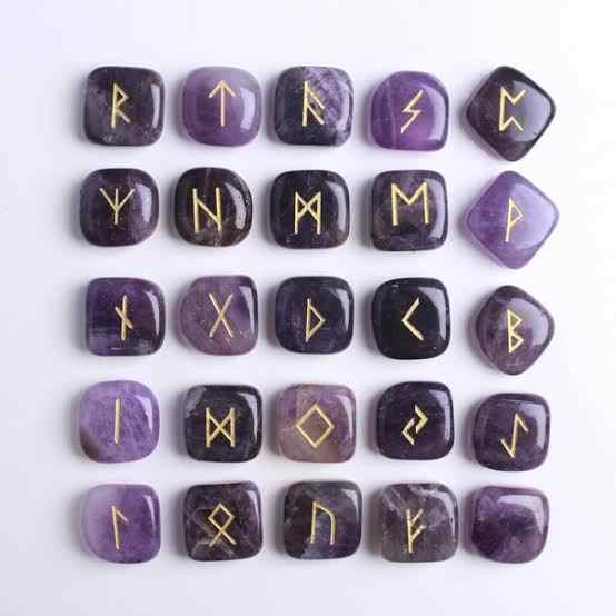 Wholesale Natural Pink Rose Quartz Tumble Pebbles Factory Price Engraved Runes Set Energy Set for Religious Style 25 Pieces