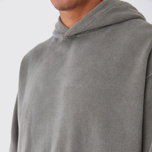 Sweats à capuche délavés pour hommes coupe boxe Streetwear pull en coton lourd sweats à capuche vintage en détresse pour hommes - Product Image 5