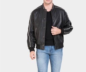 <b>Record</b> New Style Winter Leather Jacket Embroidery Men Clothes Long <b>Sleeve</b> Zipper Male Casual Leather Jacket For Men Casual Wear - Product Image 6