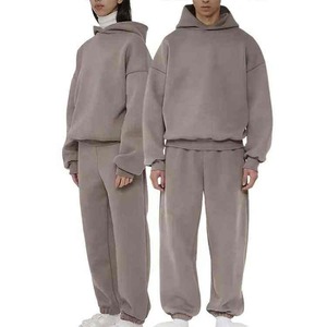 ชุดวอร์มผ้าฝ้ายแบบสวมหัวมีฮู้ดสำหรับผู้ชายชุดวอร์ม2ชิ้นแบบสวมหัวโอเวอร์ไซส์สำหรับผู้ชาย - Product Image 2