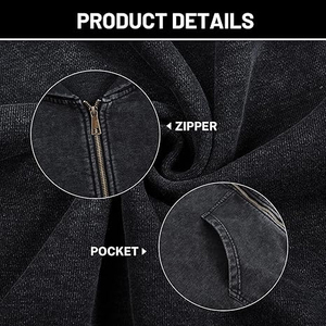 Sudadera con Capucha Extra Grande Estilo Vintage para Mujer, Chaqueta Holgada con Lavado Ácido, Estilo Y2K Retro Grunge, Sudadera con Cremallera, Ajuste Holgado, OEM - Product Image 4