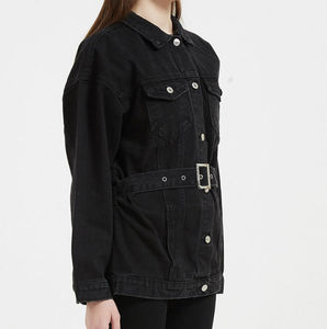 Manteau en jean long oversize tendance, lavage à la pierre premium, streetwear d'hiver pour hommes et femmes, vêtements d'extérieur décontractés de haute qualité - Product Image 5
