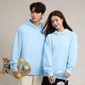 750g Terry Hooded Sweatshirt Autumn Winter Style Drop Shoulder Loose Trendy Pullover Hoodie Casual Solid Color <b>Jacket</b> Unisex - Product Image 5