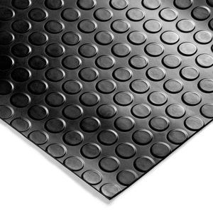 Pavimento in Gomma a Cerchi 1,20x10 Metri 3 mm. De Grosor Colore Nero. Uso Domestico - Product Image 3