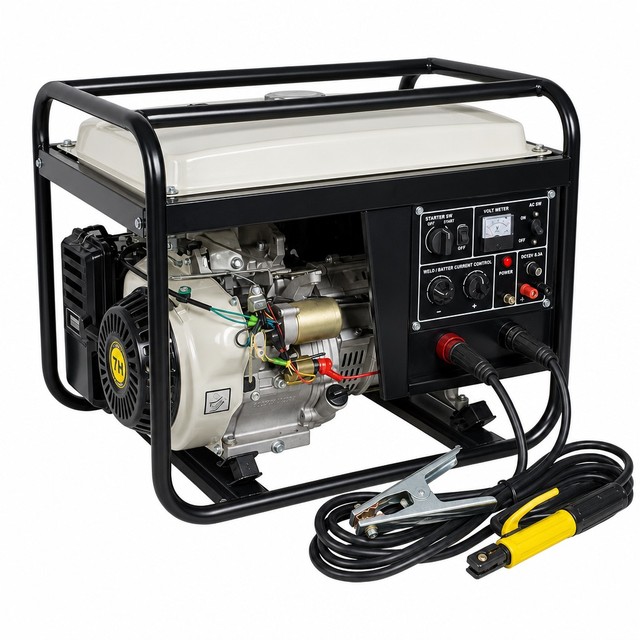 Power Value 5kw Gasoline Welding Generator 190F 4-Stroke Engine Auto Start 25L Fuel Tank CE Certified Residential Use Model