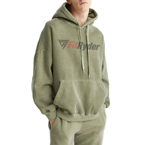 Sudadera con capucha personalizada con estampado lavado ácido de peso pesado para hombre, ropa deportiva informal Vintage, transpirable, sin costuras, el mejor estilo de moda, venta al por mayor - Product Image 1