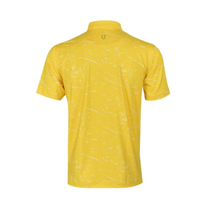 Chemises de golf pour hommes Handee imprimées 6 couleurs Jaune/Blanc 100% polyester tricoté Col polo Séchage rapide - Product Image 2