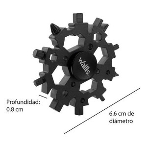 Wallis K900381 Multiutensile universale portatile 22 funzioni in acciaio inossidabile nero - Product Image 3