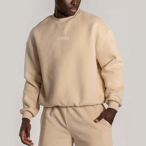 T-shirt à col rond 100% coton pour homme, manches longues, épaules tombantes, ensemble short streetwear de haute qualité pour unisexe - Product Image 5