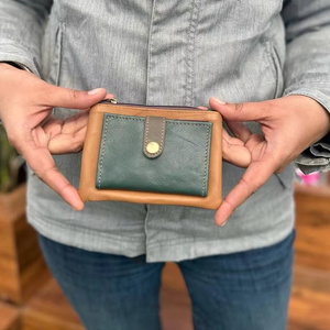 กระเป๋าหนังใส่เหรียญขนาดเล็กทำด้วยมือสำหรับผู้หญิงกระเป๋าใส่บัตรแบบบางกระเป๋าด้านหน้าสำหรับใส่บัตรเครดิต - Product Image 3