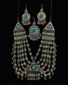 Tailles et couleurs personnalisées ensembles de bijoux de mode afghan meilleur mariage et fête porter des bijoux afghans collier boucles d'oreilles ensembles - Product Image 1