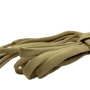 TC027 Flat Hollow Draw Cord Heat Wrap Drawcords Shoelace Aglet Flat Poly Lace-up Shoes for <b>Bags</b> and Garments - Product Image 4