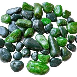 Graviers naturels exclusifs, galets, pierres, écologiques, revêtus de couleur, polis, mélange vert et noir, aménagement paysager, design moderne, allée - Product Image 1