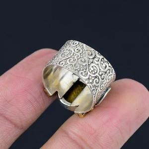 Anillo clásico de joyería para mujer, joyería de estilo bohemio de Plata de Ley 925, piedra preciosa de ojo de Tigre, anillo hecho a mano, regalo para esposa - Product Image 2