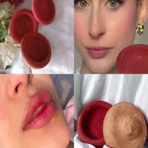 Poudre de teinture naturelle pour les lèvres et les joues Aker Fassi authentique marocain en gros, à base de plantes, pour marque privée, pot Aker Fassi - Product Image 1