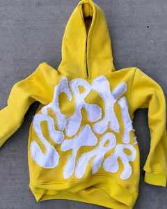 Sweat à capuche pour homme en molleton vintage hip-hop d'hiver, coupe et couture personnalisées, patchs déchirés, broderie, streetwear, lavage à l'acide - Product Image 5