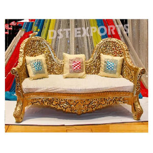 Conjunto de Sofás Color Marrón Dorado para Bodas, Diseño Moderno y Tradicional, Madera Tratada, Tamaño Personalizable para Eventos Elegantes, Receptores de Invitados, EE. UU. - Product Image 6