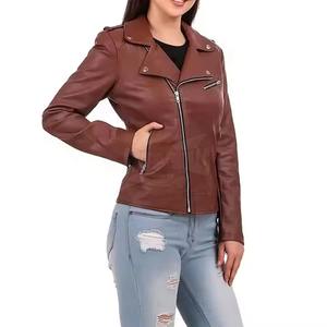 Long manteau en faux cuir pour femme avec large revers bouton détail cravate à la taille et intérieur chaud et confortable authentique - Product Image 2