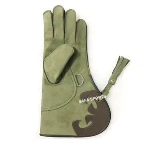 High quality falconry hawking custom design double layer leather glove