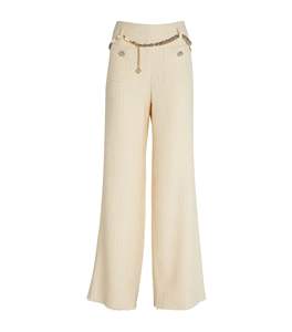 Hip Hop Style Streetwear couleur blanche surdimensionné léger poids large jambe pantalon pour femmes personnalisé polaire Soft Shell matériel pantalon - Product Image 1