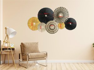 ของตกแต่งผนังไม้ไผ่คุณภาพสูง 100% ธรรมชาติ พัดพับไม้ไผ่ ของตกแต่งผนังไม้ไผ่ ทำด้วยมือ 100% จากช่างฝีมือชาวเวียดนาม จัดส่งโดย FBA Amazon - Product Image 3