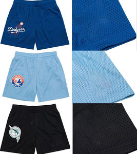 Pantalones cortos de baloncesto de malla en blanco de poliéster ajustados para gimnasio de verano con logotipo personalizado, pantalones de hombre estampados de estilo informal de talla grande al por mayor - Product Image 6