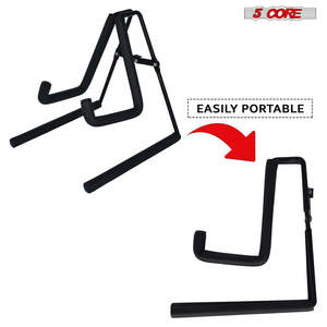 Soporte para ukelele de 5 cuerdas, cuerpo de metal con forma de A y brazos acolchados suaves, soporte para banjo, ukeleles, mini guitarra, violín - Product Image 4