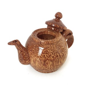 Vintage Coconut Wood Teapot Teacup <b>Set</b> Handmade Classic <b>Tea</b> <b>Set</b> With Wooden Teapots <b>Cups</b> and Serving Tray - Product Image 2
