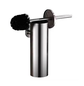 Porte-brosse de nettoyage de toilette en acier inoxydable pour salle de bain, poignée remplaçable, outil de nettoyage de commode en métal - Product Image 6