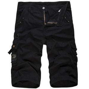 Nouveaux shorts cargo pour hommes, style streetwear estival, 100% coton, pantalons de travail avec poches à motif uni, shorts imprimés tendance - Product Image 1
