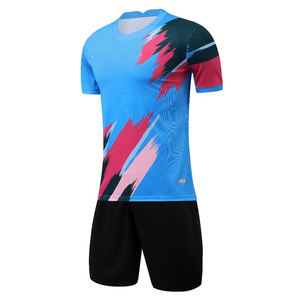 ชุดเสื้อเจอร์ซีย์ฟุตบอลของผู้ชายชุดเสื้อฟุตบอลผ้าโพลีเอสเตอร์ระบายอากาศได้ดีแห้งเร็ว100% - Product Image 4