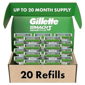 Gillette Mach3 Sensitive Mens Razor Blade Recambios, 20 unidades, Diseñado para pieles sensibles - Product Image 2