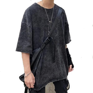 Acid Wash T-Shirt Hombres Oversized Heavyweight T-Shirt's New Arrivals Venta al por mayor Logotipo personalizado Heavy Weight T Shirt Casual Streetwear - Product Image 2