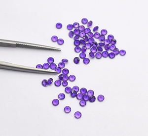 พลอยอะเมทิสต์ธรรมชาติทรงกลมขนาด3มม. อัญมณีหลวม7.50 CTS เครื่องตัดมากสำหรับทำเครื่องประดับ - Product Image 4