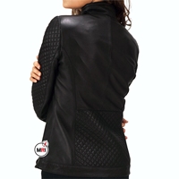 Nouvelles vestes en cuir de moto pour femmes, élégantes, coupe-vent, en véritable peau de mouton, courtes, de haute qualité, couleur personnalisée, noir