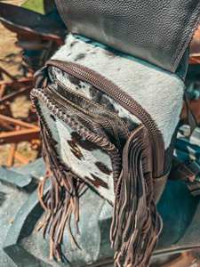 Unisex Natural Cowhide <b>Hair</b> Genuine Leather Custom Eco-Friendly Western External Frame Anti-Theft Waterproof Backpack Hand <b>Tool</b> - Product Image 2