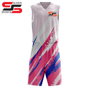 Maillots de basket-ball personnalisés OEM à double broderie et double face, uniformes 100 % polyester, impression numérique, séchage rapide, grandes tailles, été - Product Image 5