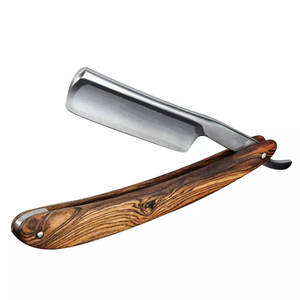 Fix Blade Barber Rasoirs Manche en bois Couper la gorge Barbe Rasoirs - Product Image 1