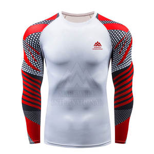 เสื้อรัดกล้ามเนื้อผู้ชายสำหรับออกกำลังกาย ขายส่ง มีสินค้าในสต็อก พิมพ์ลายแบบระเหิดสีระดับมืออาชีพ - Product Image 1