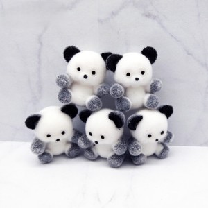 Panda bebé flocado en miniatura de 1 "de alto para decoración de casa de muñecas - Product Image 3