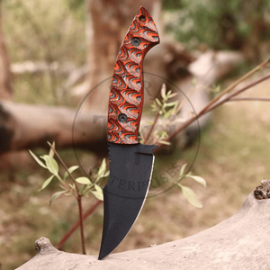 Cuchillo de Caza Táctico Compacto, Acero con Alto Contenido de Carbono, Recubrimiento Negro, OEM, Duradero, para Campismo y Supervivencia, Calidad de Exportación, Afilado, 3 Años de Garantía - Product Image 4