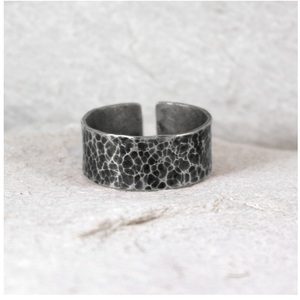 2026 bijoux en argent audacieux en gros chrétien célèbre bijoux pur large bague en argent organique pour hommes et femmes grosse bague pour les femmes - Product Image 2