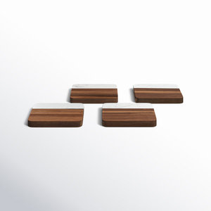 Posavasos de madera de mármol cuadrado más vendido 2025, diseño de nogal para café, té, jugo para restaurante en casa, Bar y otras ocasiones - Product Image 3