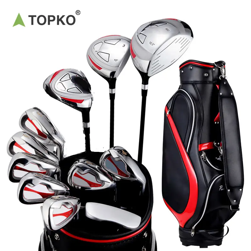 TOPKO Ensemble complet de clubs de golf de haute qualité Ensemble complet de clubs de golf Ensemble de clubs de golf pour hommes et femmes